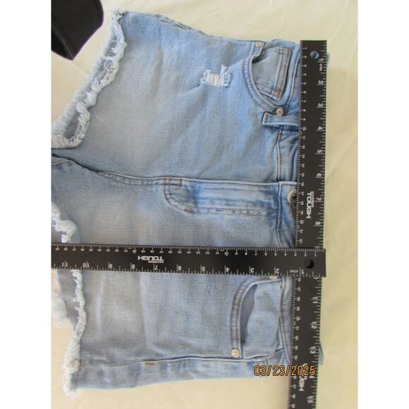 Thrashed Micro Kendall+Kylie‎ Denim The Drifter High Rise Shorts Sz 9/29 - Picture 9 of 9